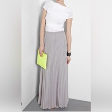 Halston Heritage pleated maxi chiffon size 6 BNWT