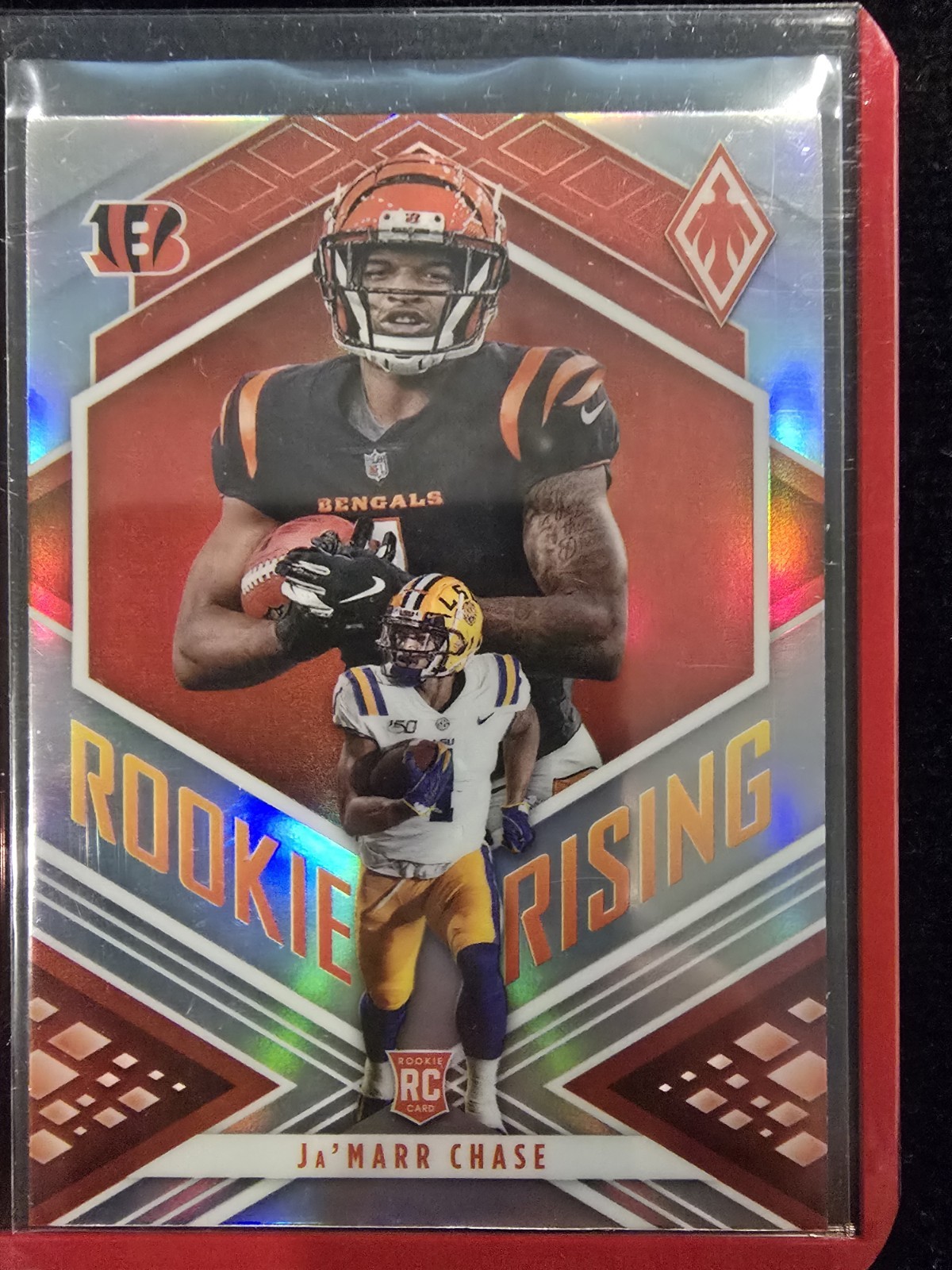 Panini 2021 Phoenix Football Ja'Marr Chase Rookie Rising #RIS-5 Bengals LSU NFL
