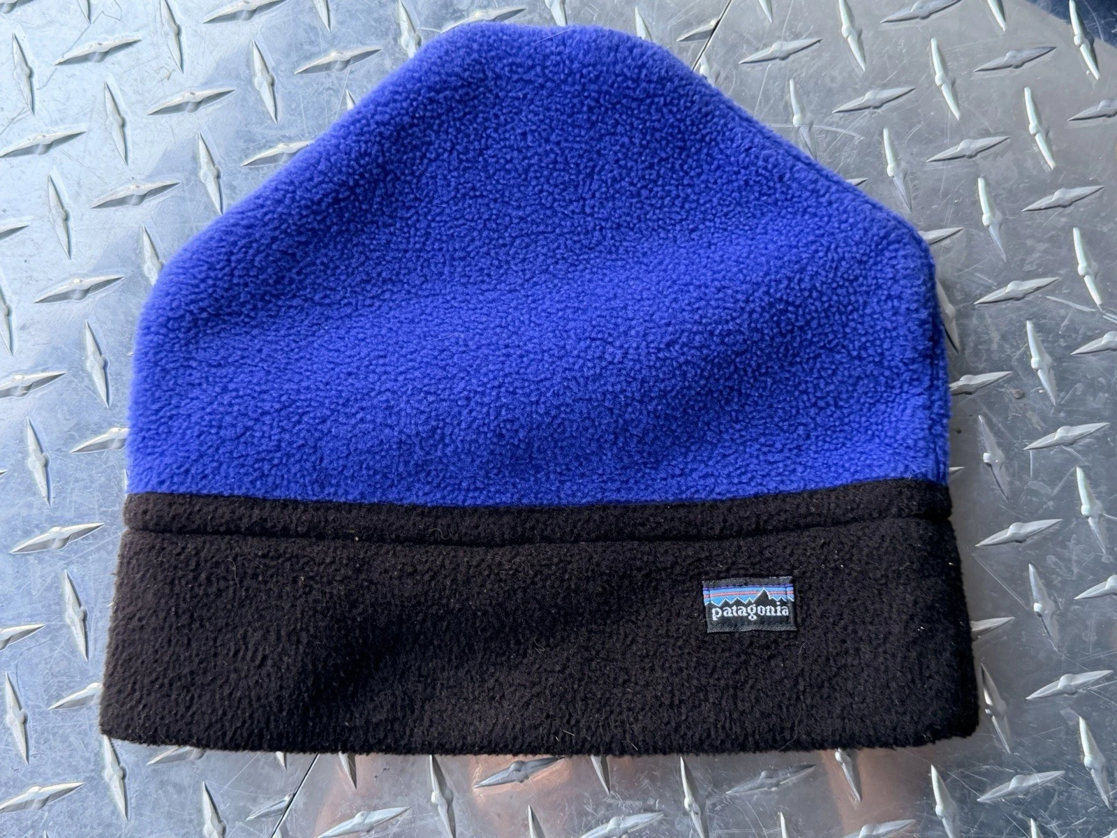 Patagonia Unisex Vintage Fleece Beanie Ski Winter Hat Made in USA Blue Medium