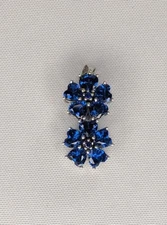 Lab Created Blue Spinel Pendant - Sterling Silver