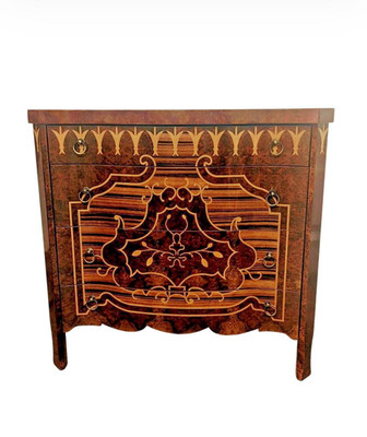 Vintage Chest Marquetry design Baroque reminiscent style