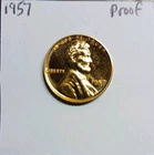 1957 Proof Lincoln Wheat Cent Penny Proof