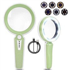 Magnifying Glass with Light, Rechargeable Magnifier for Seniors, Reading