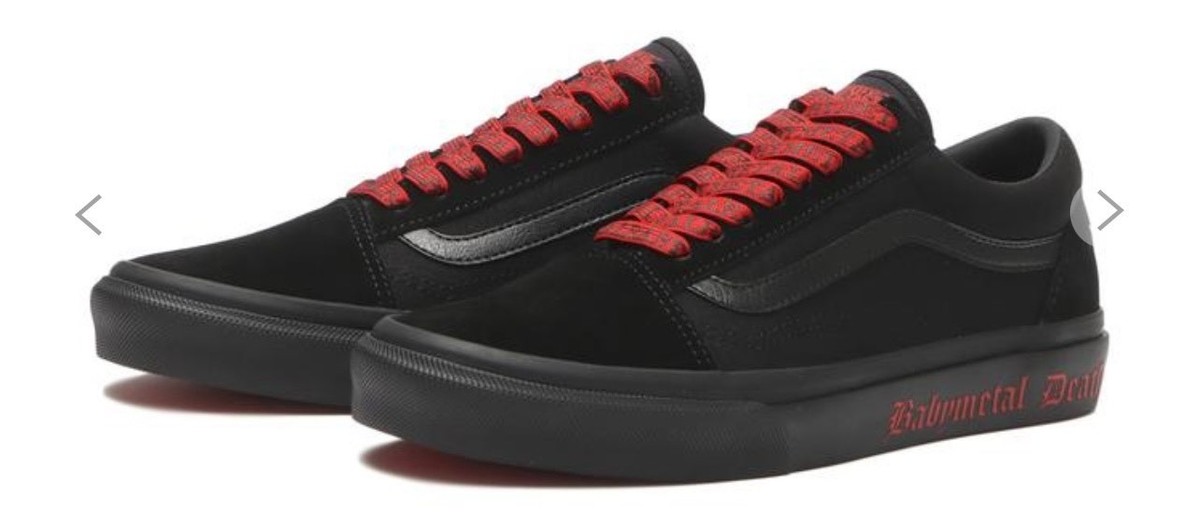 UNISEX VANS OLD SKOOL #BLACK/RED BABYMETAL Collaboration ABC Mart