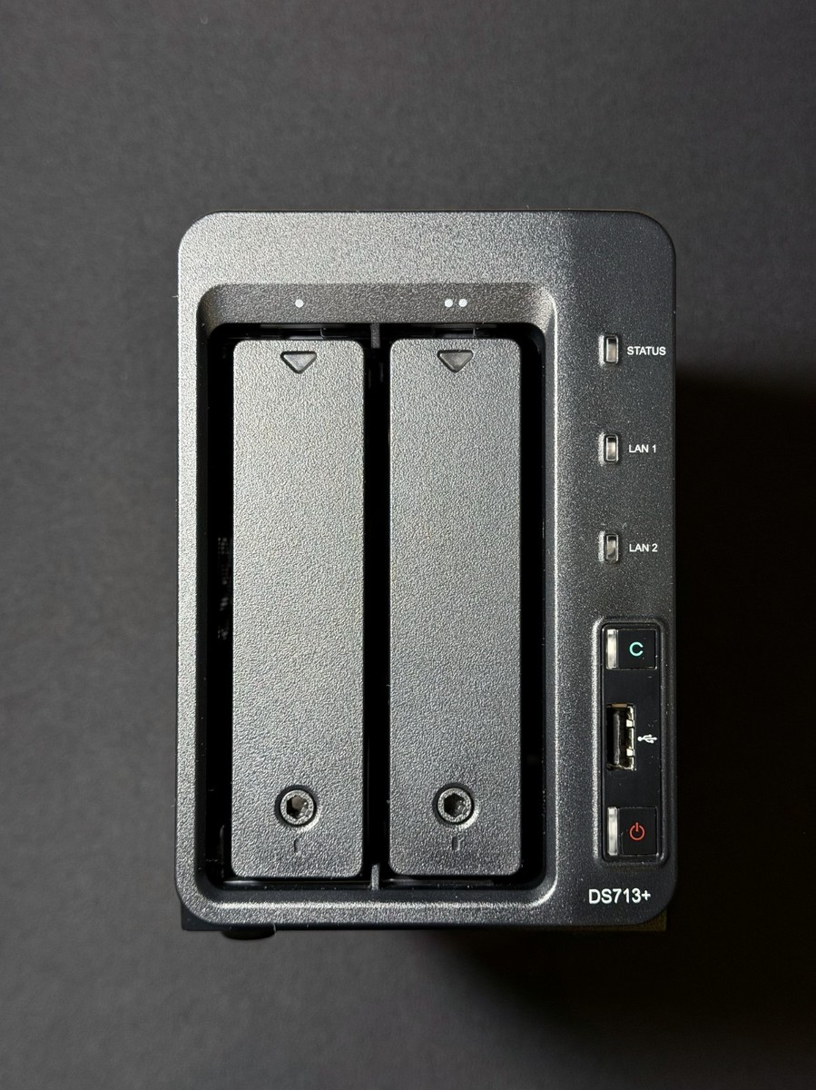 Synology DS713+ 2-Bay NAS — RAM Upgraded to 4GB, Fully Tested