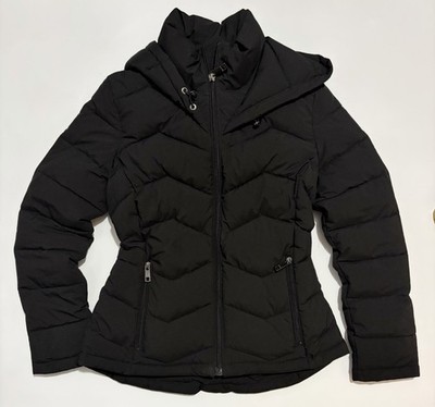 Calvin Klein Attributes Sorona Aura Black Puffer Coat Women Size Small Petite