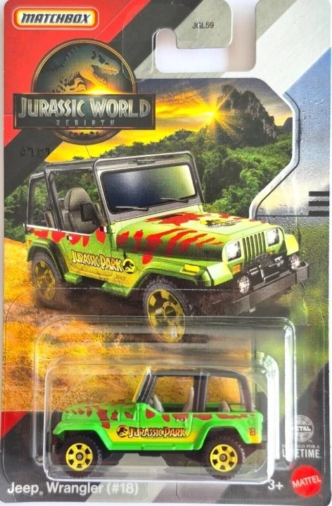 Matchbox 🦖 Jurassic World Rebirth 🦖 Jeep Wrangler 1/64 Neuf/ NEW - Photo 1/1