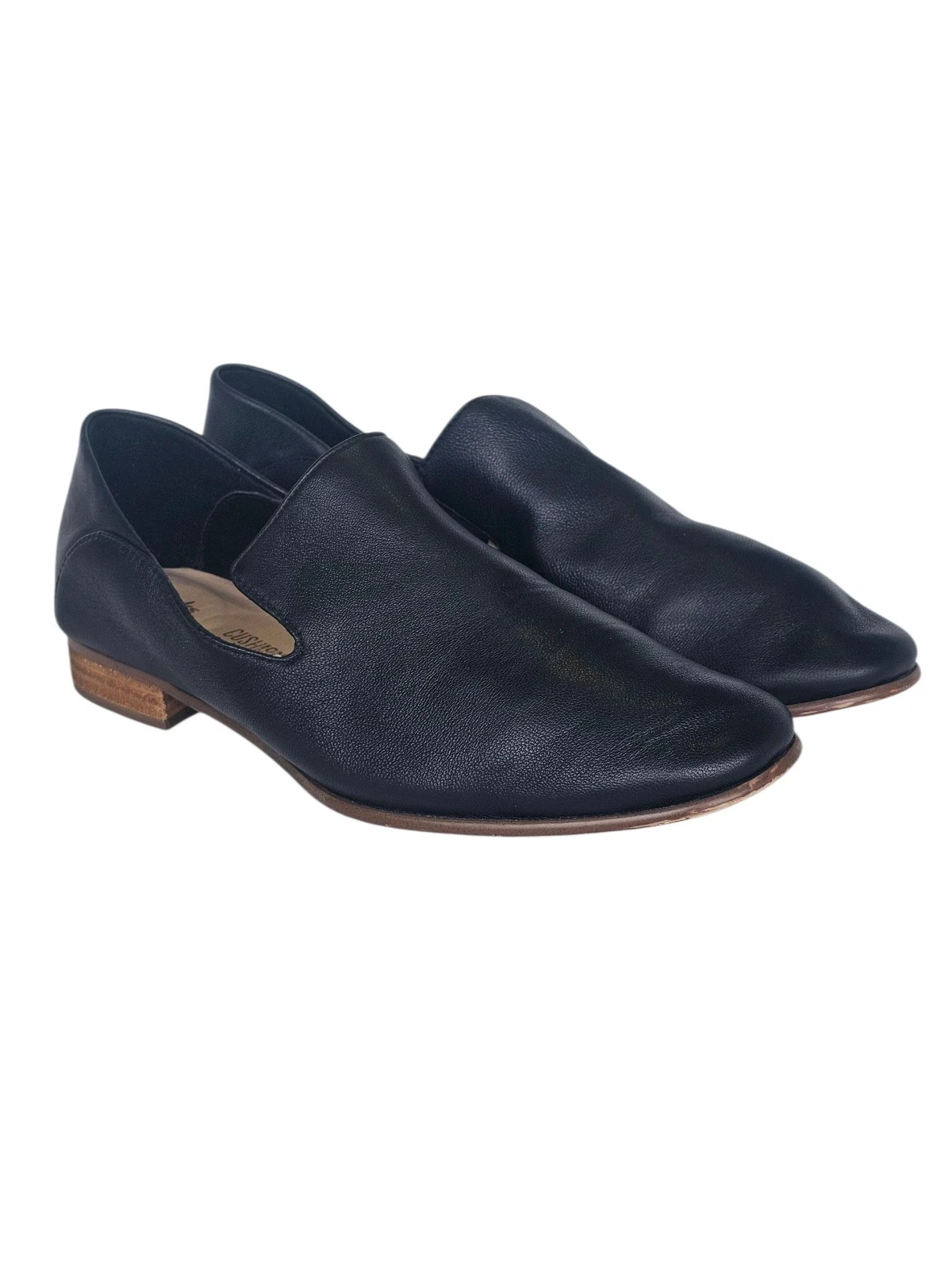 Scarpe mocassino Clarks Pure Viola donna taglia 7M nere pelle basse slip on comode