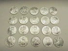 Roll of 20 US Mint American Silver Eagle Walking Liberty Rounds Mixed Years Tube
