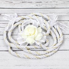 White Wedding Lasso Rope Lazo para Boda Ivory Wedding Cord White Gold Embelli