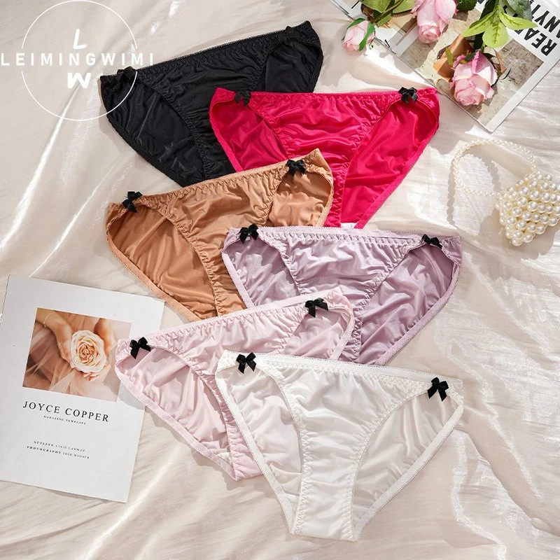 6 Pack Lot Sexy Womens Satin Panties Bikinis Briefs Underwear Ladies Lingeries - Image 3 of 4