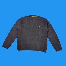 Timberland Weather Gear Mens Sz Medium Crewneck 100 Wool Pullover Black Sweater