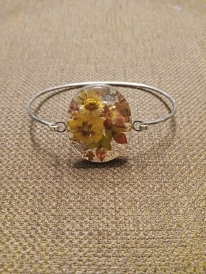 Tolles wunderschönes gebrauchtes 925 Silber kleines echtes buntes Blumenarmband