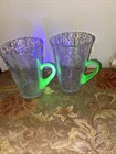 Depression 2 Crackle Uranium Glow Handle Mugs
