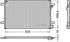 DENSO DCN02037 Air Conditioning Condenser for Audi A6 C6 (4F2) 2 2005-2011