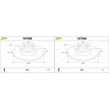 2x VALEO BREMSSCHEIBEN 278mm VOLL HINTEN passend für ALFA ROMEO 159 BRERA GIULIE