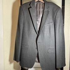 Calvin Klein 40R 100% Wool Black Extreme Slim Fit Mens Suit Jacket