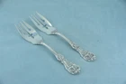 2 Reed & Barton Francis I Sterling Silver 6-1/8" Salad Fork Old Mark H Monogram
