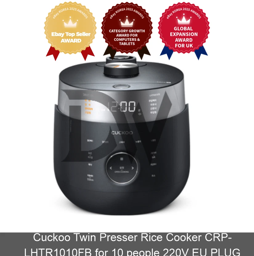 Cuckoo Twin Presser Rice Cooker CRP-LHTR1010FB for 10 people 220V EU PLUG