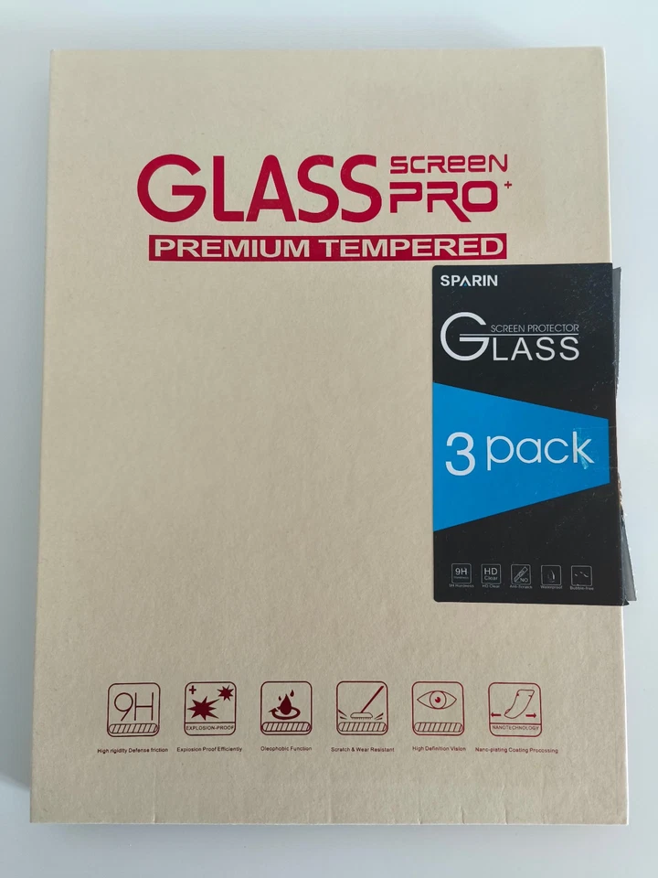 SPARIN Premium Glas-Displayschutz iPad Air 4 / 5 (10,9") – 1 Glas + Zubehör