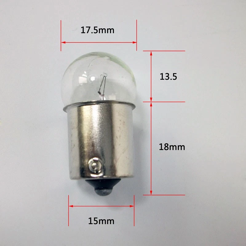 BA15s Bayonet Indicator Light Bulb Lamp 6/12/24/36V 5W 10W Single/Double Contact - Image 2 of 4