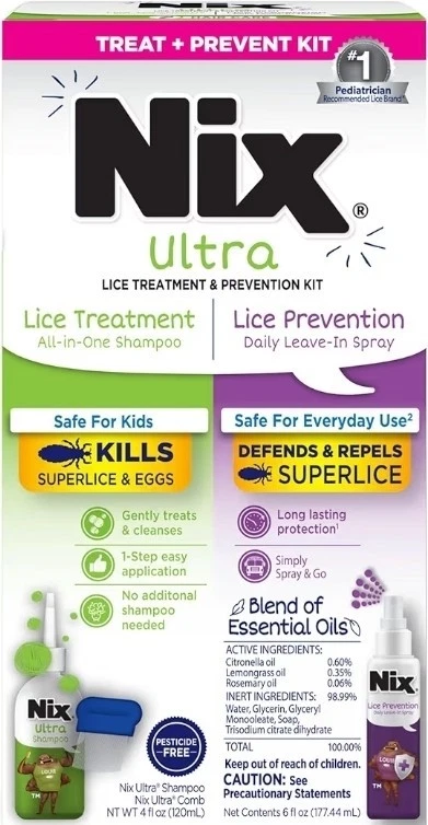 Nix Lice Treatment & Prevention Kit, All-in-One Shampoo Comb & Lice Prevention - Image 4 of 4
