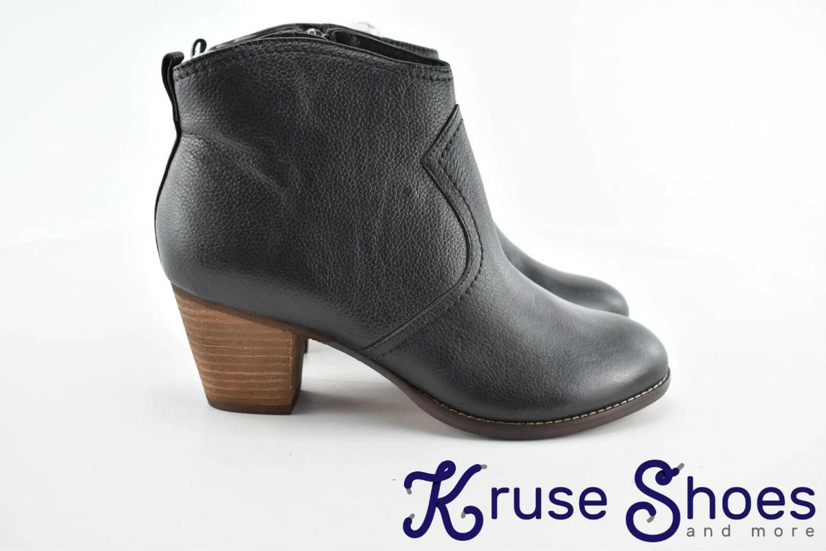 SALE! Lands End Black Leather Pull On Boots Sz.9 1/2 Lands main image 2