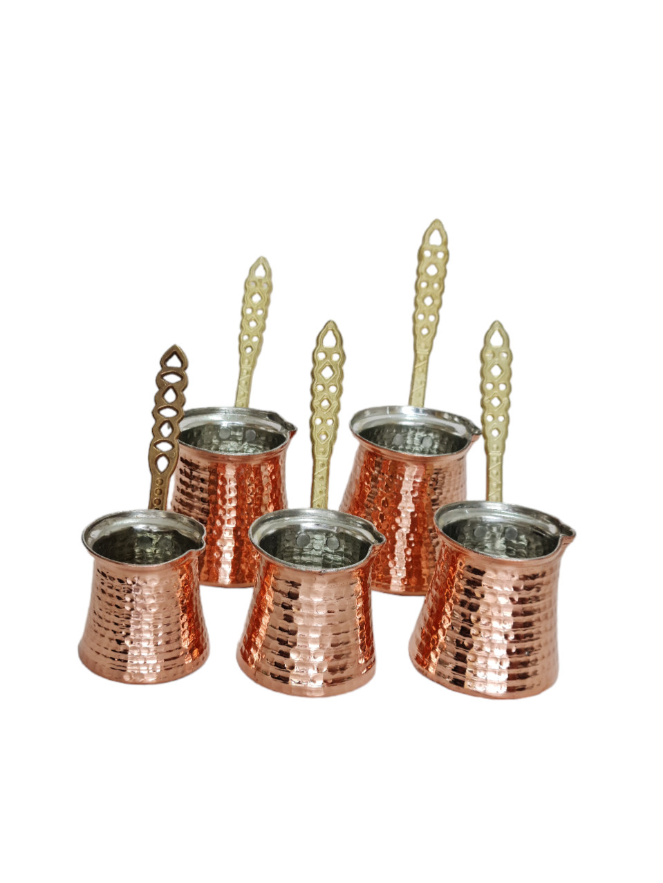 Bazaar&nbsp;Of&nbsp;Anatolia&nbsp;Copper Turkish Sand Coffee Maker With 5&nbsp;Copper&nbsp;Coffee&nbsp;Pots