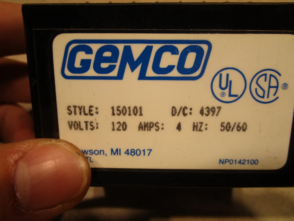 GEMCO ELECTRIC 150101, MOTOGARD OVER TEMP PROTECTION CONTROL, 4A, 120VAC, L0093 - Image 2 of 3