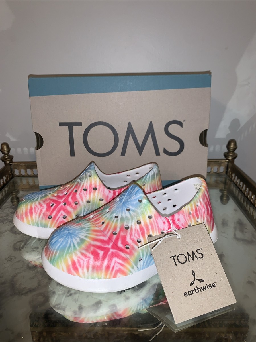 Toms Tiny Alpargata Shoes Child's Mallow Molded Firecracker Tie