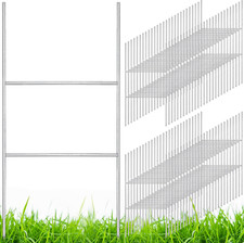 Heavy Duty 60 Pcs Metal Yard Sign Stakes 20'' x 10'' for Lawn Advertising