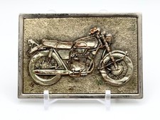Vintage Brass Motorcycle Belt Buckle Copper Harley Indian Biker Rider