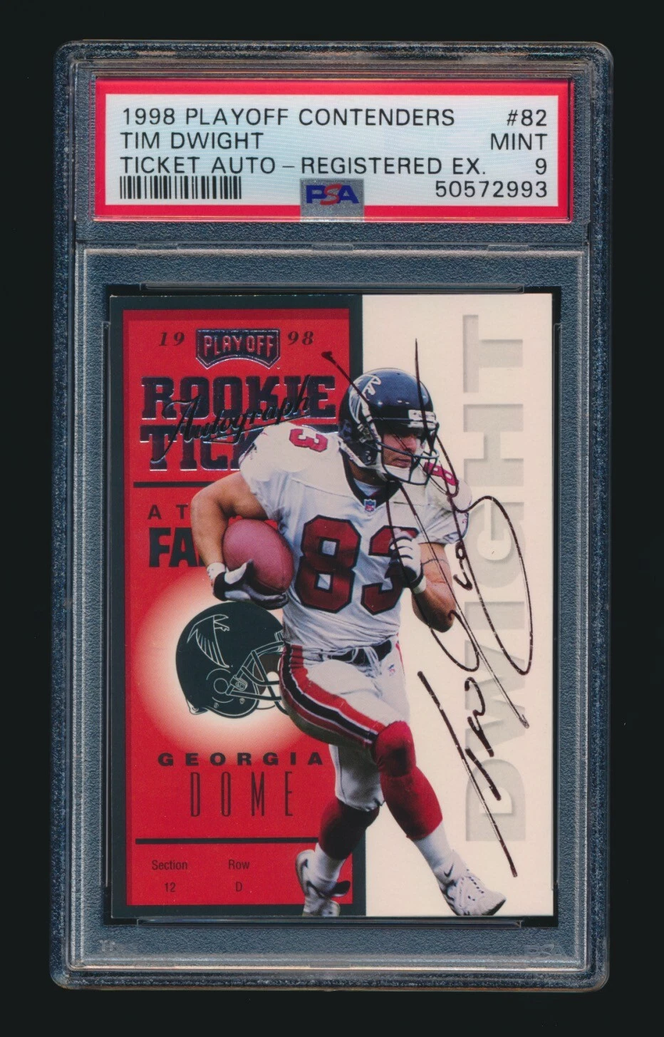 Tim Dwight Playoff Contenders Ticket #82 Autographed-Registered Exchange