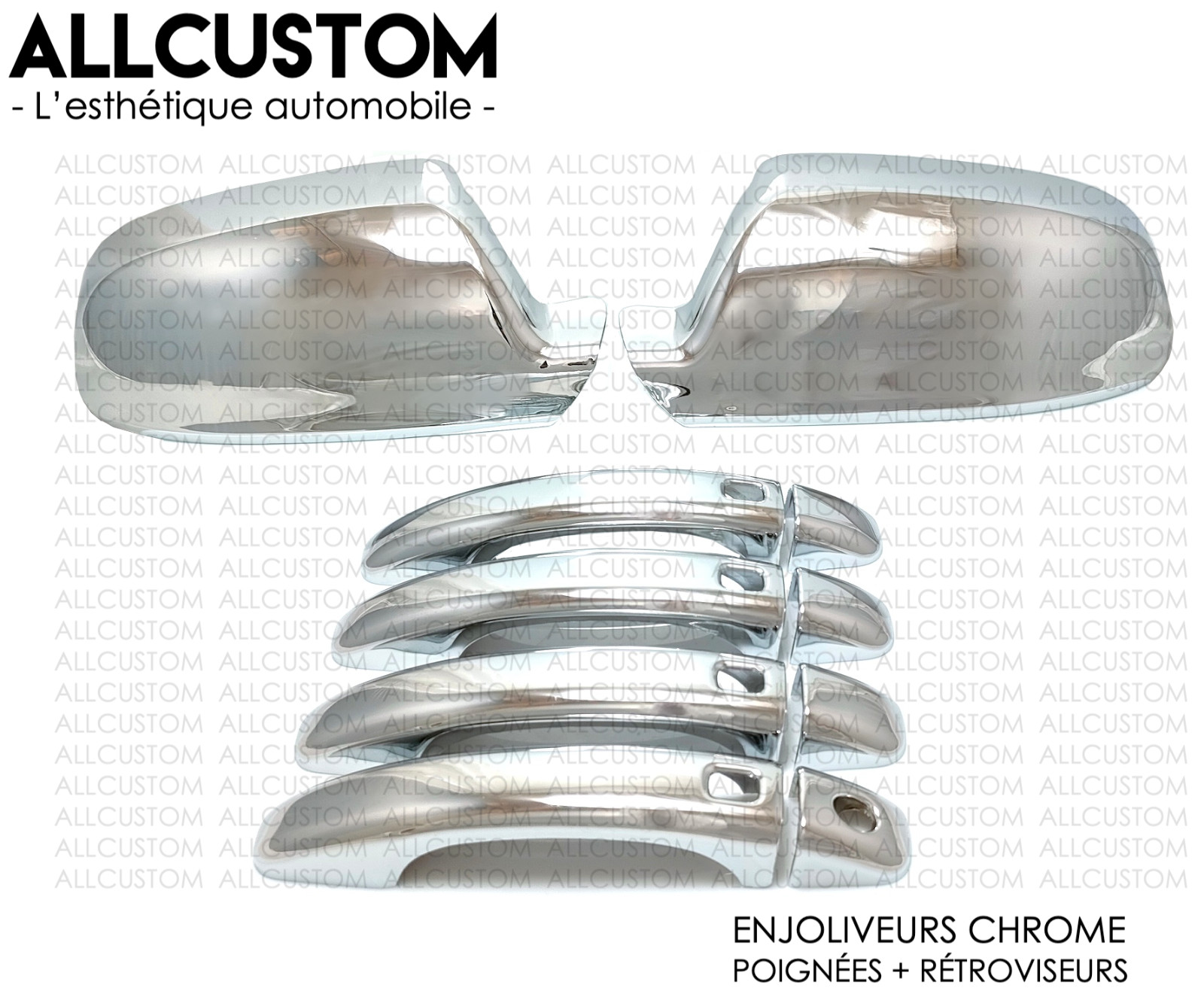 Accessoires chrome premium pour retroviseurs et poignees Audi A4 A5 2010-2017