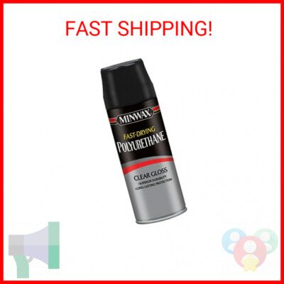 Fast Drying Polyurethane Spray Wood Finish, Clear Gloss, 11.5 oz.