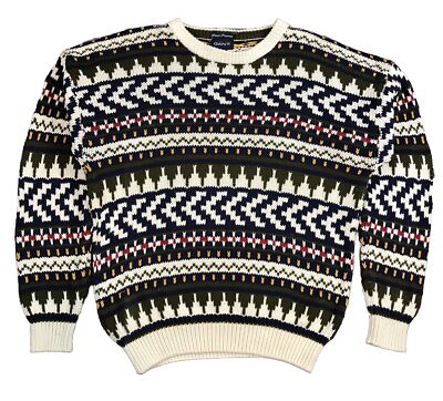 Cable Knit Gant Knitwear Mens GANT Patchwork Cable-Knit Sweater In Black For Men Lyst