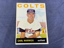 V4-49 BASEBALL CARD - CARL WARWICK HOUSTON COLT .45s - 1964 TOPPS - CARD #179