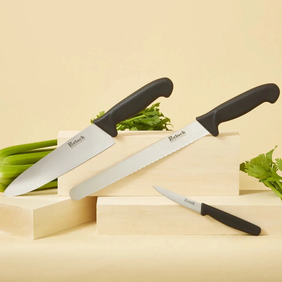 Potluck 3-Piece Knife Kitchen Set - NEW