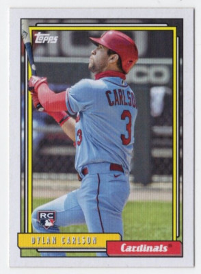 2021 Topps Update Series Dylan Carlson RC #T92-45 Redux 1992 St. Louis Cardinals