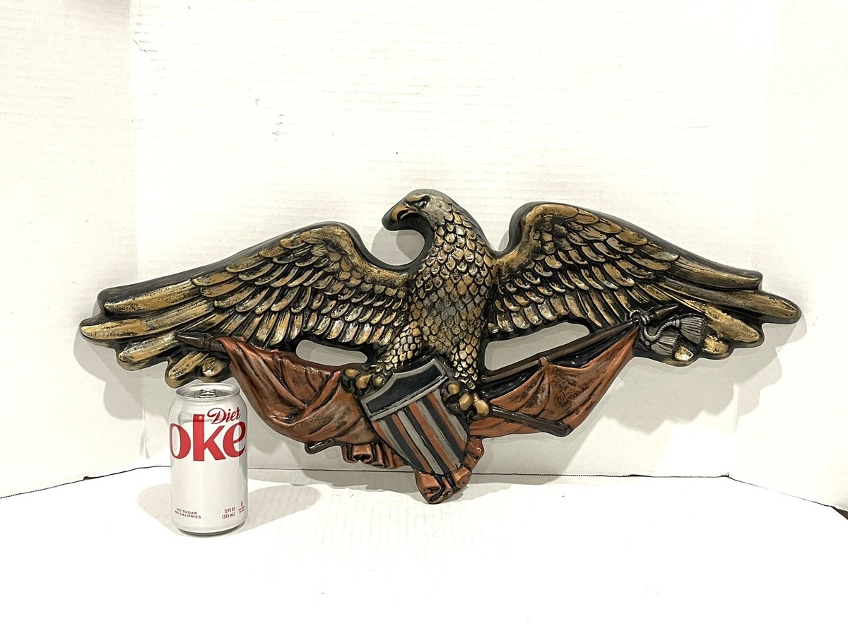 ヴィンテージ アメリカンイーグル ウォールハンギング 　USA製 Vintage Large Chalkware American Eagle Wall Hanging Plaque