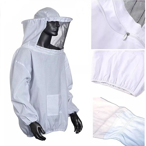 Protective Safety Beekeeping Jacket Veil Suit Bee Keeping Size L Suit Smock USA - Picture 2 of 10