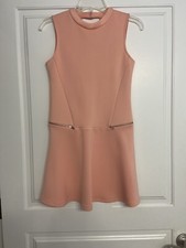 Zara Pink Open Back Skater Dress Size Small