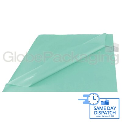 250 BLATT BABYBLAU FARBIGES SÄUREFREIES SEIDENPAPIER 500 x 750 mm HOCHWERTIG