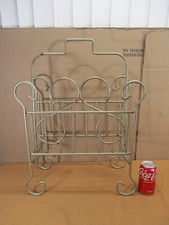 Vintage Mid-Century Modern 1950's Wire Metal Magazine Record Rack Stand