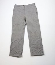 Vintage 70s Streetwear Mens 34x31 Wool Herringbone Wide Leg Chino Pants Gray USA