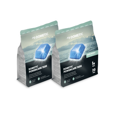40 Dometic Power Care Tabs 2x 20 Stück im Doybag für Camping Chemie Toilette