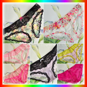 Victoria's Secret LACE TRIM Dream Angels BIKINI Mesh PANTIES S M U pick 1 NEW