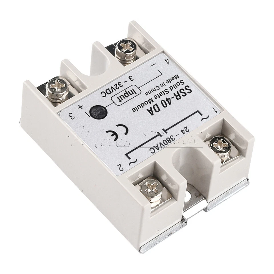 SSR-40DA 40A Solid State Relais Modul Für Arduino DC3-32V bis AC 24-380V 250V - Bild 3 von 4