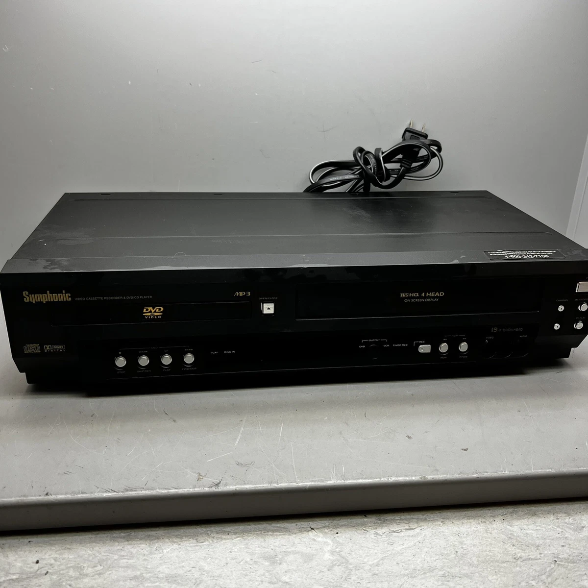 SYMPHONIC WF802 DVD VCR Combo Player VHS Recorder 4Head W/, 56 OFF