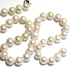 925 sterling silver fresh water pearl necklace 18" vintage estate 56.6g — photo 6